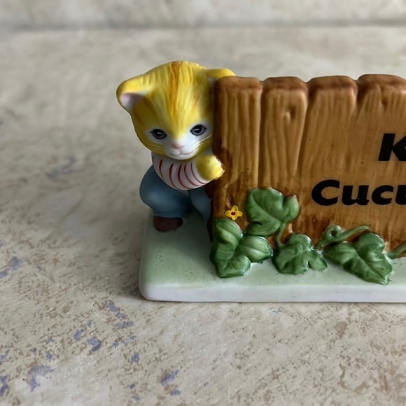 Vintage Schmid Kitty Cucumber Figurine J. P. Buster Sign 1987 - Picture 2 of 8